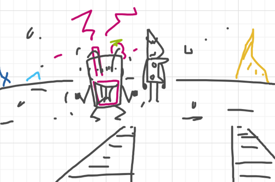 A panel from I've Been Everywhere, Man, episode nine of the Board Boards object show by Furretwalk/WalkingFurret.